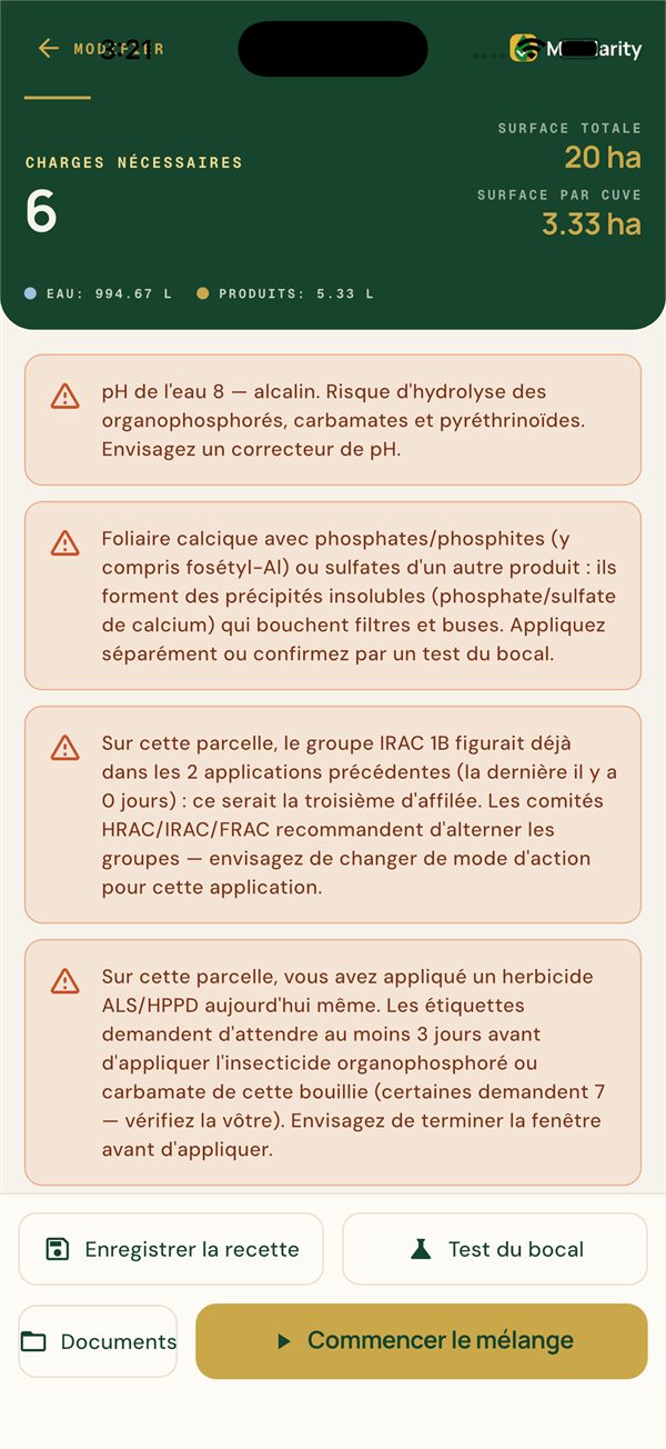 Vous prévient avant de mélanger