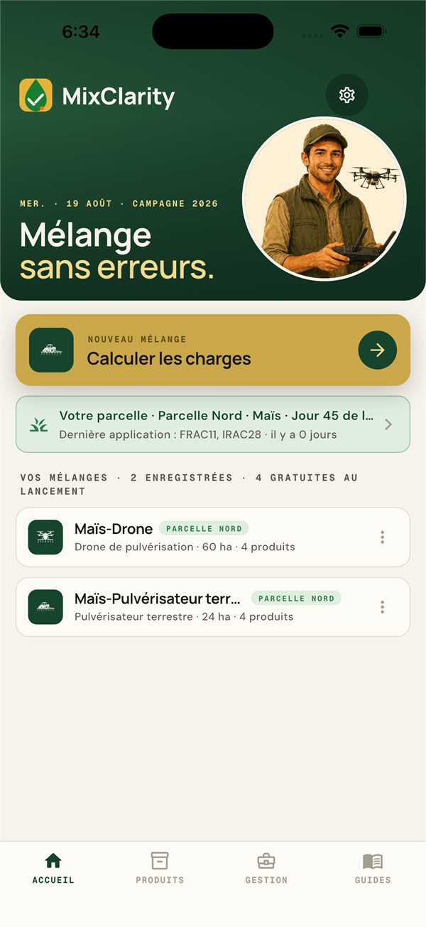 Votre parcelle dans la paume de la main