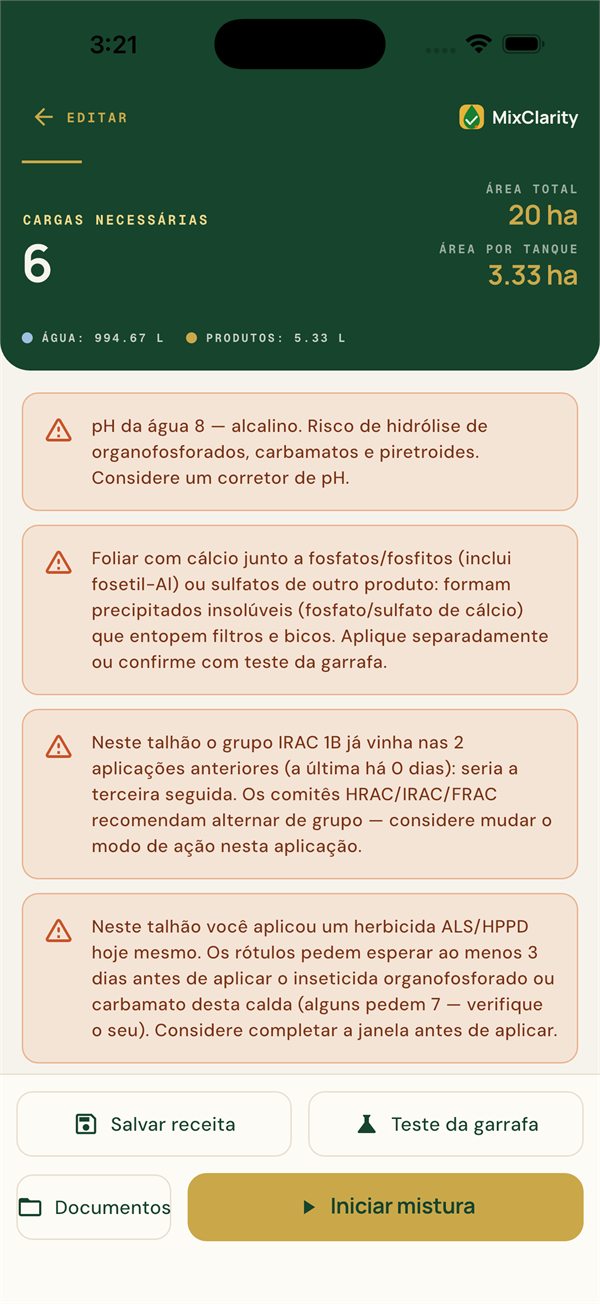 Avisa antes de misturar